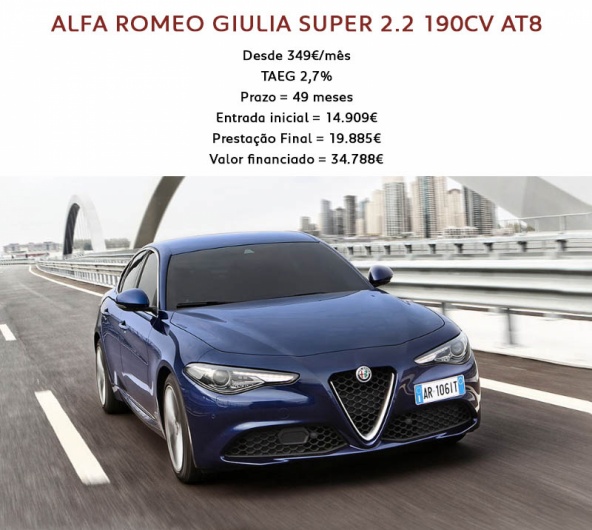 ALFA ROMEO GIULIA SUPER 2.2 190CV AT8 ALFA ROMEO GIULIA SUPER 2.2 190CV AT8