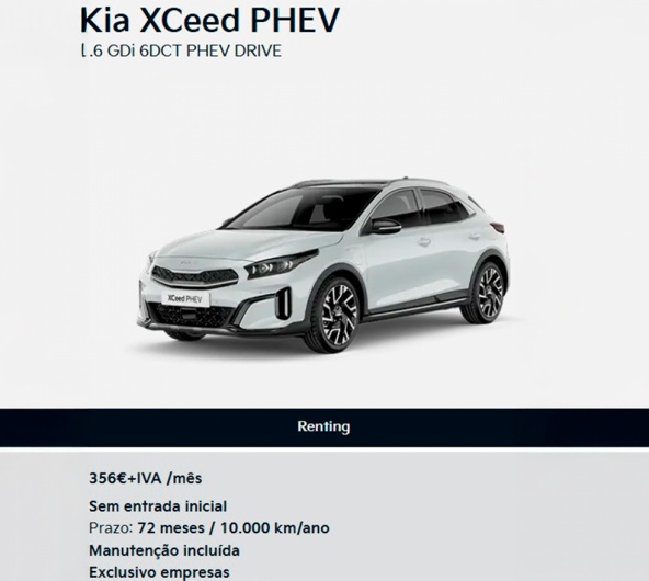 KIA XCEED PHEV para Empresas desde 356€ + IVA / Mês* KIA XCEED PHEV para Empresas desde 356€ + IVA / Mês*