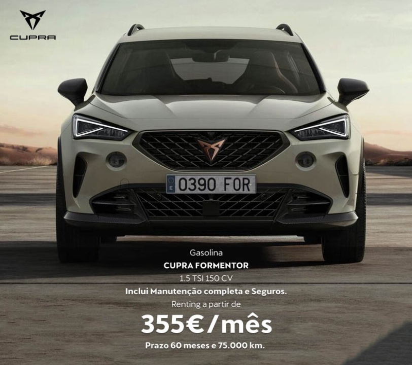 Cupra Formentor - Renting a partir de 355€/Mês