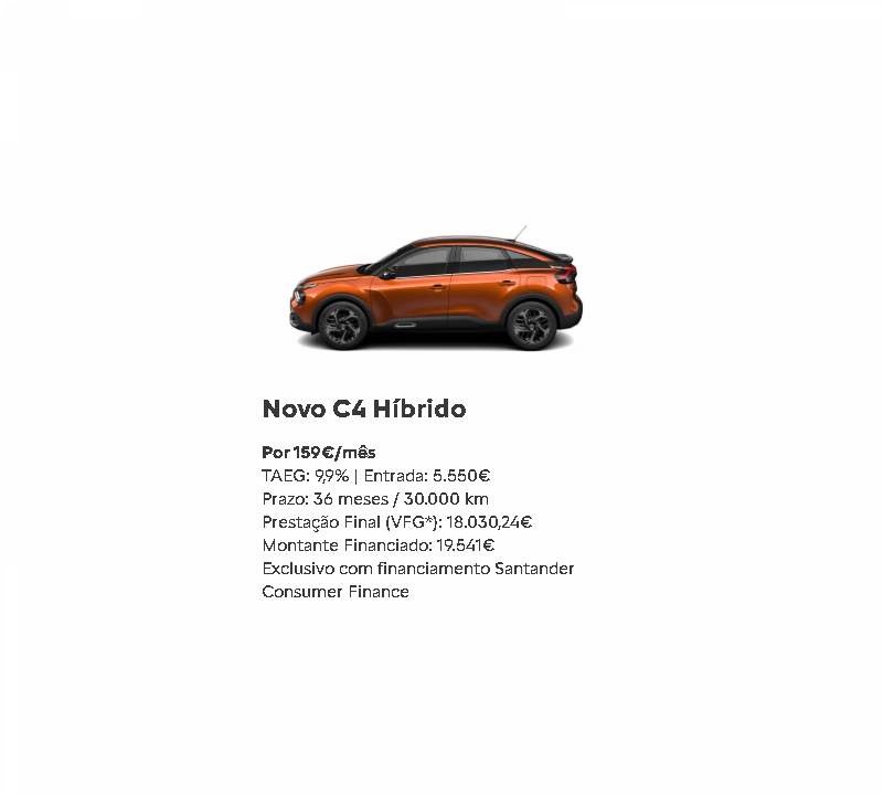 SIMPLY DRIVE - Novo C4 Híbrido Por 159€/mês SIMPLY DRIVE - Novo C4 Híbrido Por 159€/mês