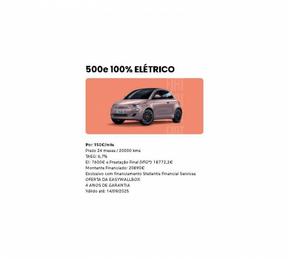 500e 100% ELTRICO Por: 150/ms*