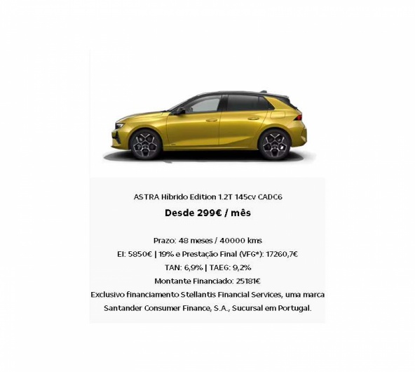 ASTRA H�brido Edition 1.2T 145cv CADC6 Desde 299� / m�s