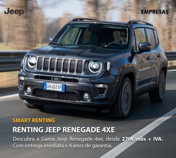 Renting Jeep Renegade 4XE - Desde 270€/mês + IVA