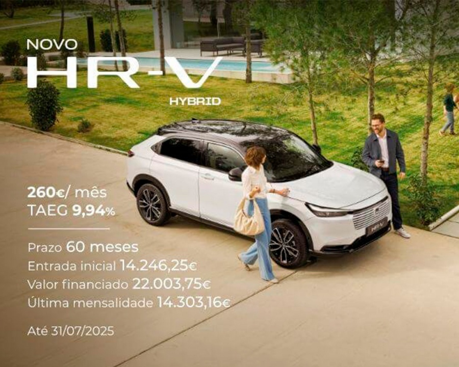 Honda HR-V Hybrid por 260€ / Mês* Honda HR-V Hybrid por 260€ / Mês*