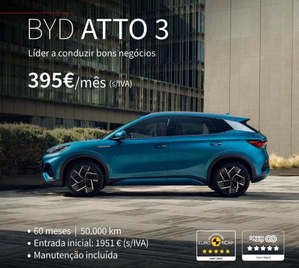 BYD ATTO 3 Empresas - Desde 395€/mês (S/IVA)