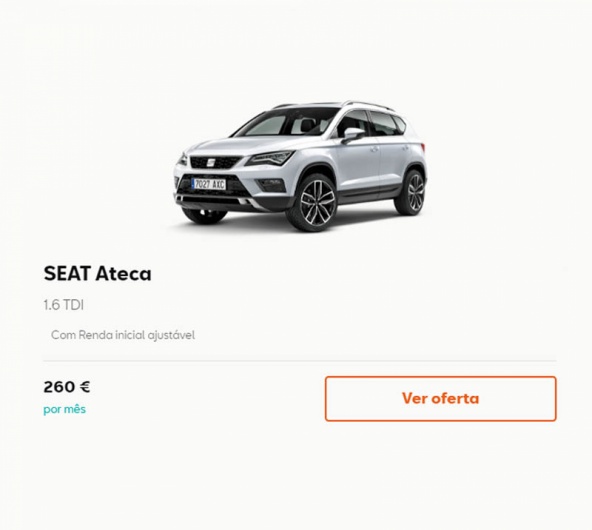SEAT Ateca 1.6 TDI 115 CV Easy Renting - 260€/mês SEAT Ateca 1.6 TDI 115 CV Easy Renting - 260€/mês