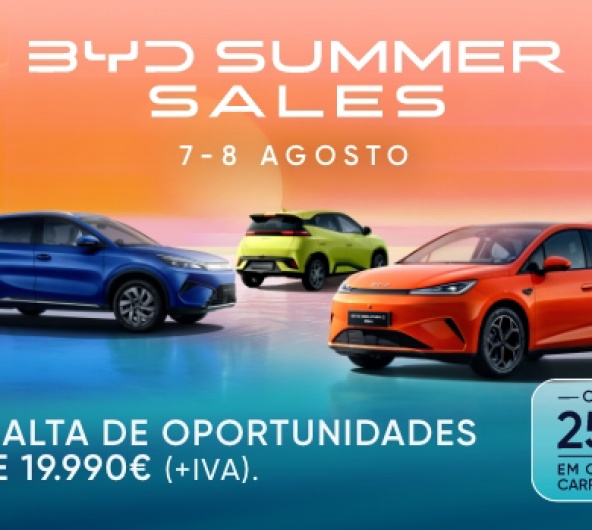 BYD SUMMER SALES - 7 e 8 de Agosto