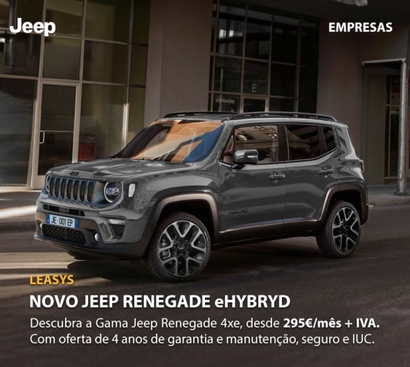 Novo Jeep Renegade eHybrid - Desde 295€/mês+IVA