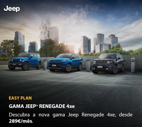 Gama Jeep Renegade 4xe - Desde 289€/mês
