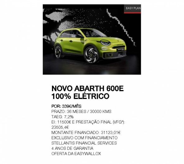 NOVO ABARTH 600e 100% EL�TRICO Por 339�/m�s + IVA