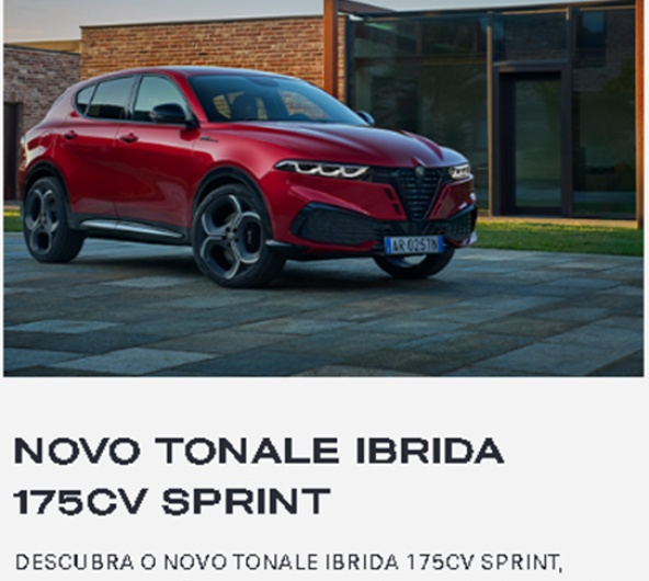 NOVO TONALE IBRIDA 175CV SPRINT, DESDE 525�/M�S