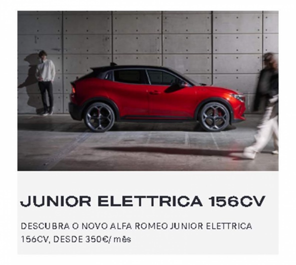 JUNIOR ELETTRICA 156Cv DESCUBRA O NOVO ALFA ROMEO JUNIOR ELETTRICA 156CV, DESDE 350�/ m�s