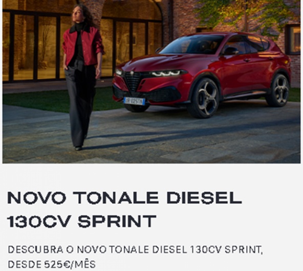 NOVO TONALE DIESEL 130CV SPRINT, DESDE 525�/M�S