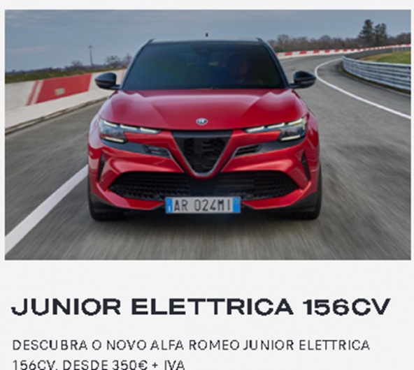 JUNIOR ELETTRICA 156CV DESCUBRA O NOVO ALFA ROMEO JUNIOR ELETTRICA 156CV, DESDE 350� + IVA
