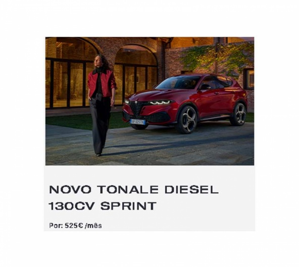 NOVO TONALE DIESEL 130CV SPRINT, DESDE 525�/M�S