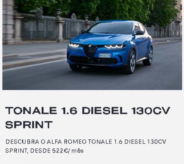 TONALE 1.6 Diesel 130Cv SPRINT DESCUBRA O ALFA ROMEO TONALE 1.6 DIESEL 130CV SPRINT, DESDE 522�/ m�s