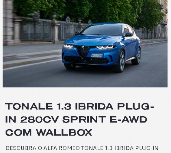 TONALE PLUG-IN Hybrid 280cv SPRINT e-AWD com Wallbox Por: 695� /m�s*