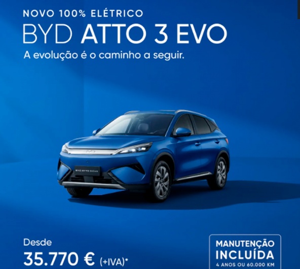 Novo BYD ATTO 3 EVO Desde 35.770 �(+IVA)*