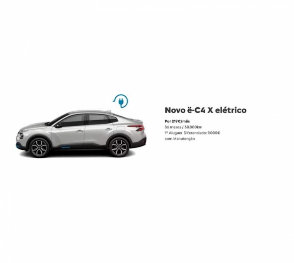 RENTING - Novo ë-C4 X elétrico Por 219€/mês RENTING - Novo ë-C4 X elétrico Por 219€/mês