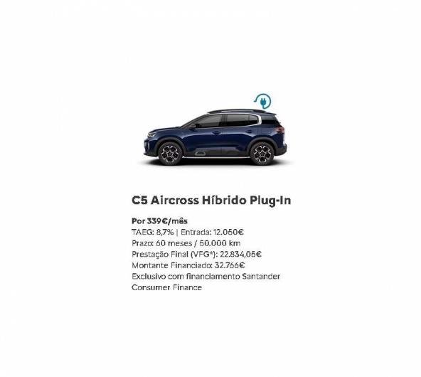 SIMPLY DRIVE -C5 Aircross Híbrido Plug-In Por 339€/mês SIMPLY DRIVE -C5 Aircross Híbrido Plug-In Por 339€/mês