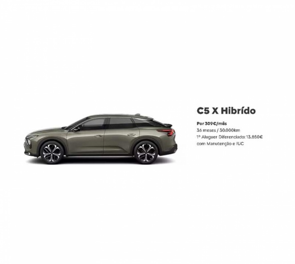 RENTING - C5 X Hibrído Por 309€/mês RENTING - C5 X Hibrído Por 309€/mês