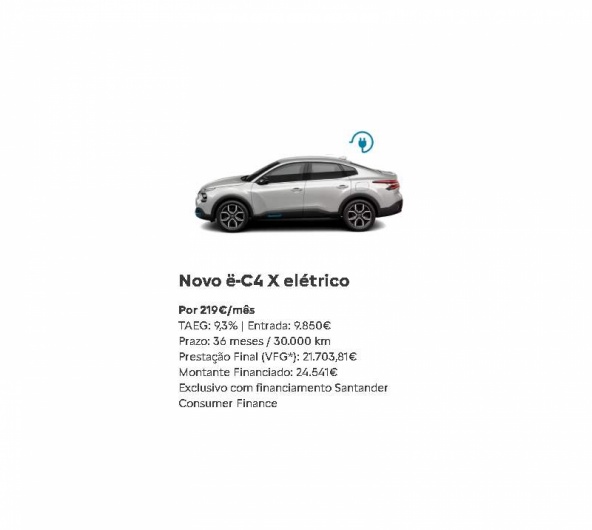 SIMPLY DRIVE - Novo ë-C4 X elétrico Por 219€/mês SIMPLY DRIVE - Novo ë-C4 X elétrico Por 219€/mês