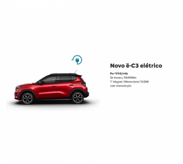 RENTING -Novo ë-C3 elétrico Por 199€/mês RENTING -Novo ë-C3 elétrico Por 199€/mês