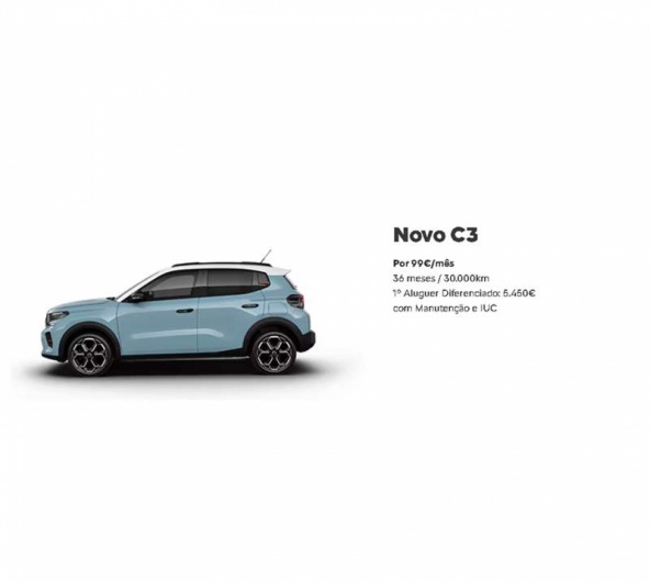 RENTING- Novo C3 Por 99€/mês RENTING- Novo C3 Por 99€/mês