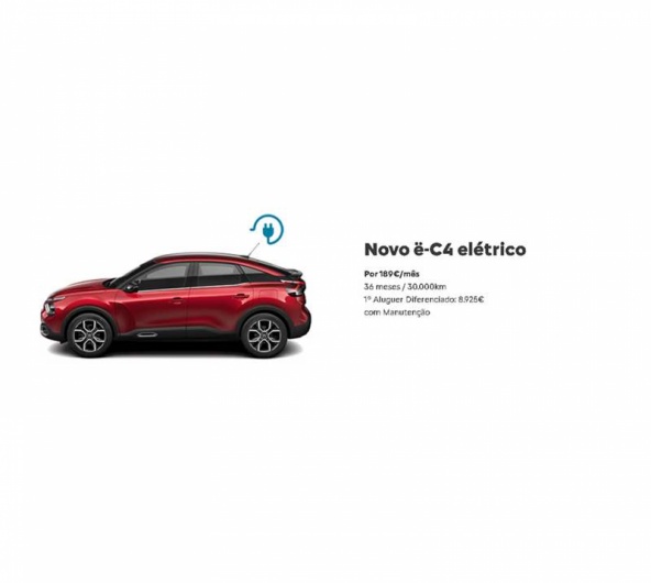 RENTING - Novo ë-C4 elétrico Por 189€/mês RENTING - Novo ë-C4 elétrico Por 189€/mês