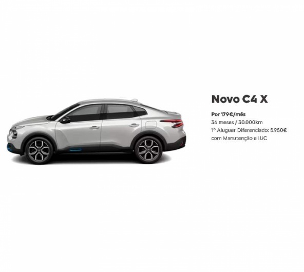 RENTING - Novo C4 X Por 179€/mês RENTING - Novo C4 X Por 179€/mês