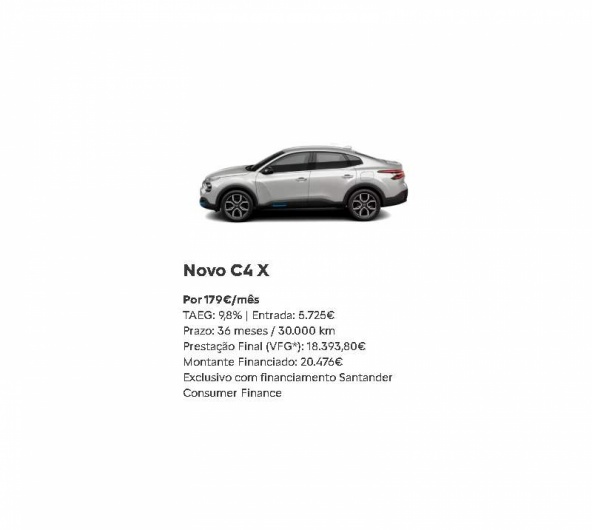 SIMPLY DRIVE - Novo C4 X Por 179€/mês SIMPLY DRIVE - Novo C4 X Por 179€/mês