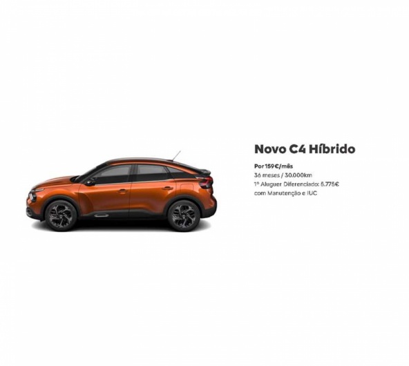 RENTING - Novo C4 Híbrido Por 159€/mês RENTING - Novo C4 Híbrido Por 159€/mês