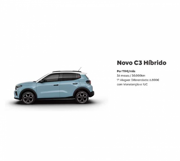 RENTING - Novo C3 Híbrido Por 119€/mês RENTING - Novo C3 Híbrido Por 119€/mês