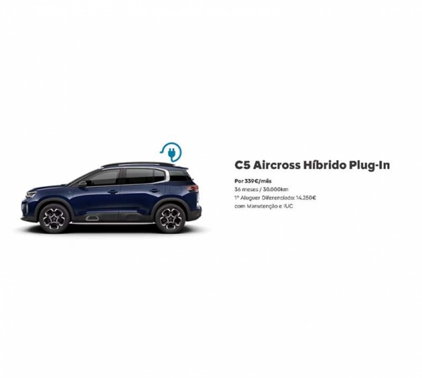 RENTING - C5 Aircross Híbrido Plug-In Por 339€/mês RENTING - C5 Aircross Híbrido Plug-In Por 339€/mês