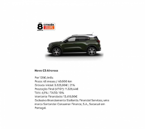 SIMPLY DRIVE - Novo C3 Aircross Por 125� /m�s