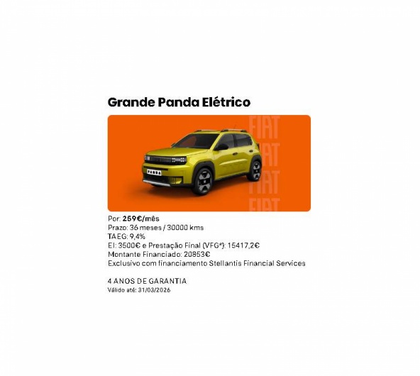 Fiat Grande Panda El�trico Por: 259�/m�s*