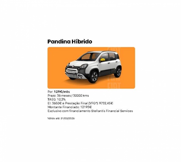 Fiat Pandina H�brido Por: 129�/m�s*