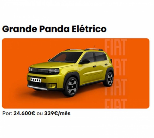 Fiat Grande Panda El�trico Por: 24.600� ou 339�/m�s