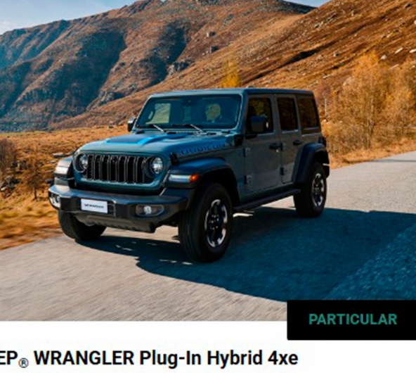 JEEP® WRANGLER Plug-In Hybrid 4xe Por 625€ / Mês* JEEP® WRANGLER Plug-In Hybrid 4xe Por 625€ / Mês*