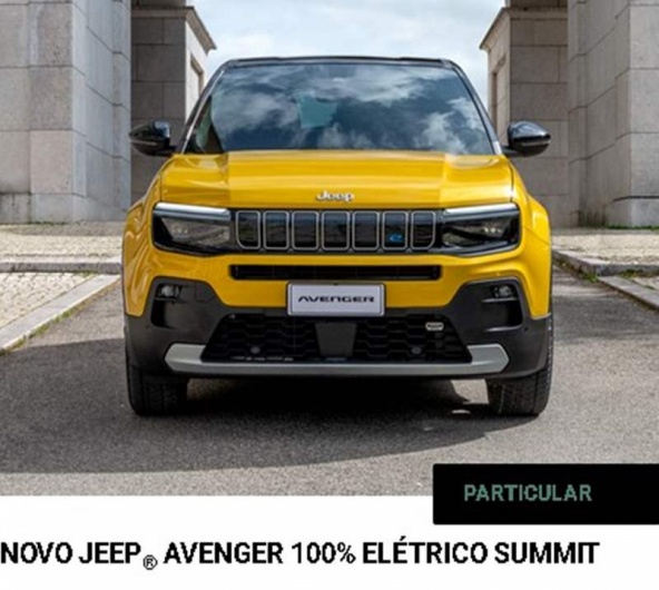 NOVO JEEP® AVENGER 100% ELÉTRICO SUMMIT POR 199€ / Mês NOVO JEEP® AVENGER 100% ELÉTRICO SUMMIT POR 199€ / Mês