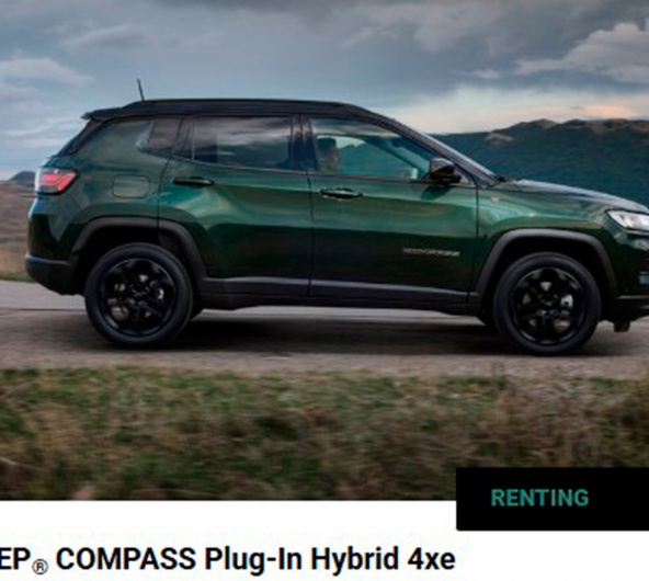 JEEP® COMPASS Plug-In Hybrid 4xe DESDE 290€/MÊS+IVA JEEP® COMPASS Plug-In Hybrid 4xe DESDE 290€/MÊS+IVA