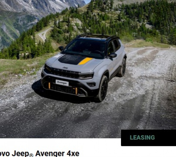 Novo Jeep® Avenger 4xe DESDE 375€/MÊS Novo Jeep® Avenger 4xe DESDE 375€/MÊS