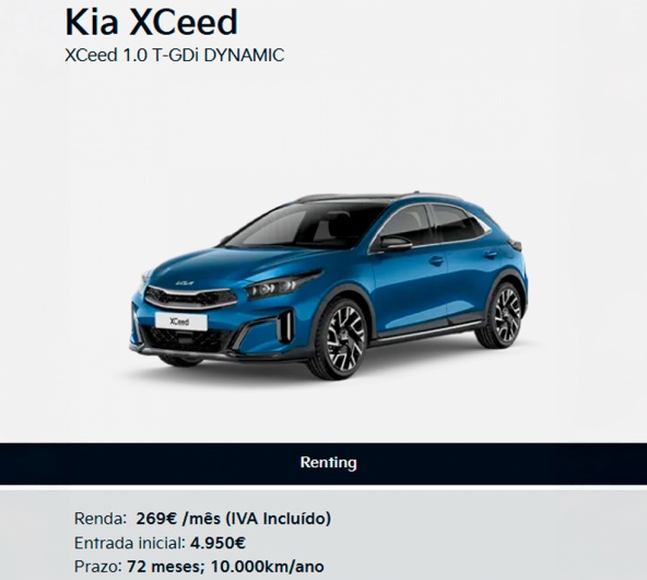 Kia XCeed 1.0 T-GDi DYNAMIC Desde 269 / Ms*
