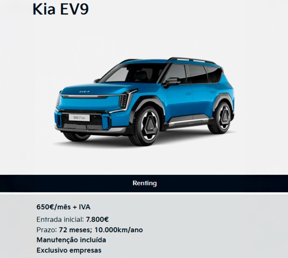 KIA EV9 para Empresas por  650 Ms + IVA*