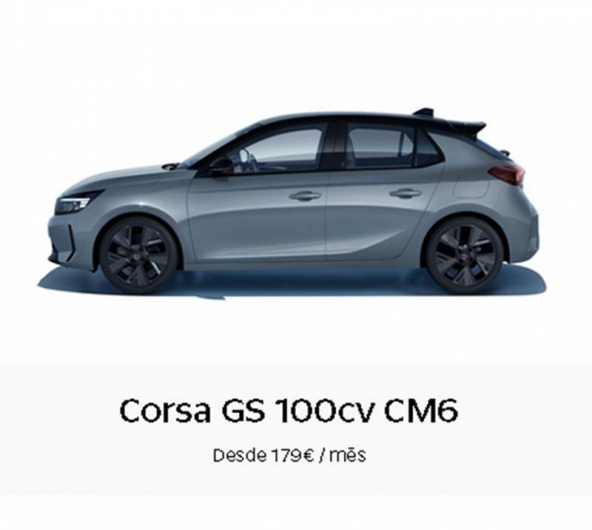 Corsa GS 100cv CM6 Desde 179� / m�s
