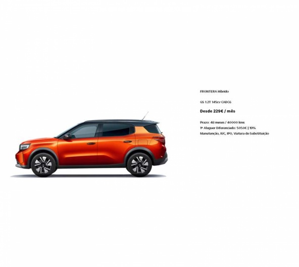 Renting- FRONTERA H�brido GS 1.2T 145cv CADC6 Desde 229� / m�s